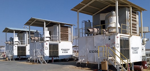 EGYPTROL New Skid Mounted Generators WEPCO EMC Gas Engines at BED-1 Site 2.5 MW synchronization with existing gas engines
